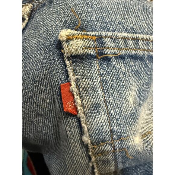 Vintage Levi’s 501 Jeans 1980s Selvedge Red Tag Blank USA W34 L36 -Actual 32/32 - Picture 14 of 16